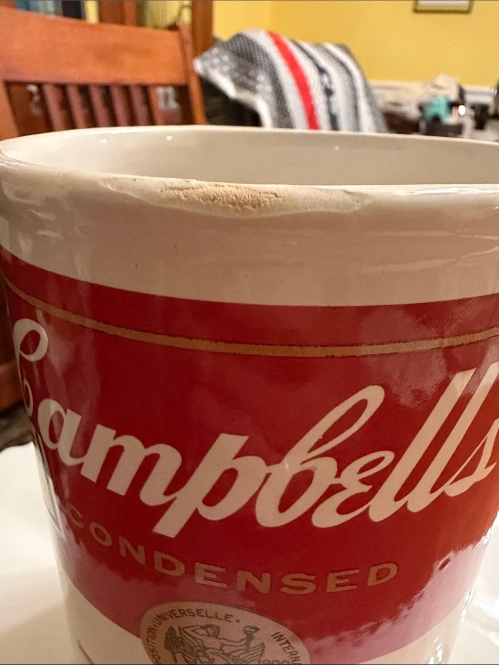 Vintage Campbell's Soup Ceramic Utensil Holder Canister by Price Products